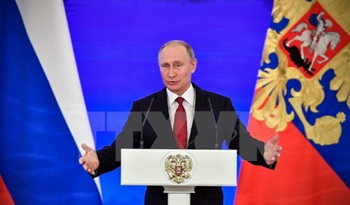 Presiden Rusia, Vladimir Putin menyatakan akan  mencalonkan diri dalam  pilpres Rusia pada tahun 2018 - ảnh 1