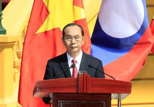 Presiden Vietnam, Tran Dai Quang:  Hubungan kemitraan strategis, ekstensif dan intensif Vietnam-Jepang sedang berkembang  kuat, komprehensif dan substantif - ảnh 1