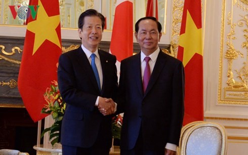 Presiden Viet Nam, Tran Dai Quang  menerima Ketua Partai  Komito dari Jepang - ảnh 1