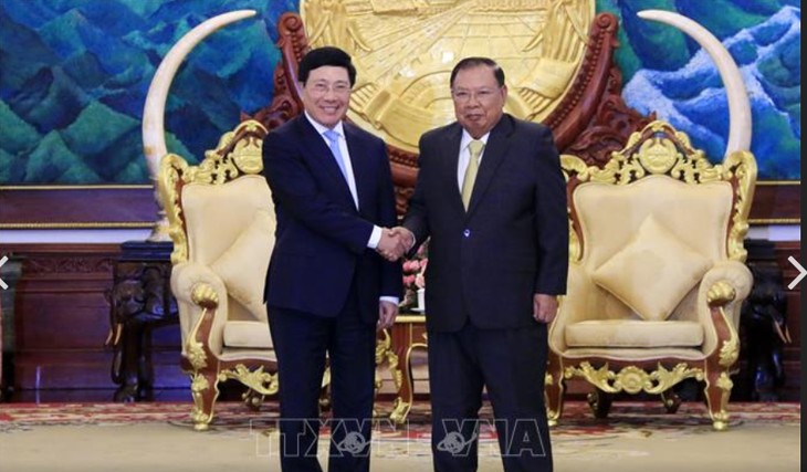 Deputi PM, Menlu Viet Nam, Pham Binh Minh  melakukan kunjungan resmi di Laos - ảnh 1