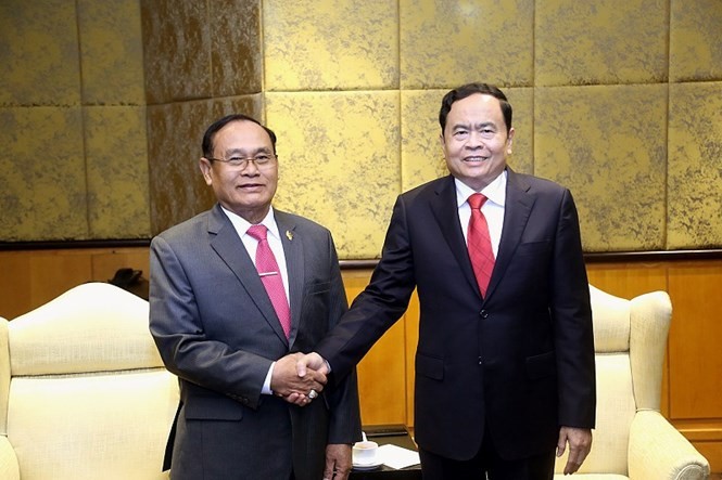 Ketua MN Viet Nam, Nguyen Thi Kim Ngan menerima Wakil Ketua  Senat Kamboja, Tep Ngorn - ảnh 2