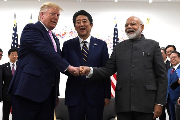 KTT G20:  Pertemuan trilateral India, Jepang dan AS untuk membahas masalah Indo-Pasifik - ảnh 1