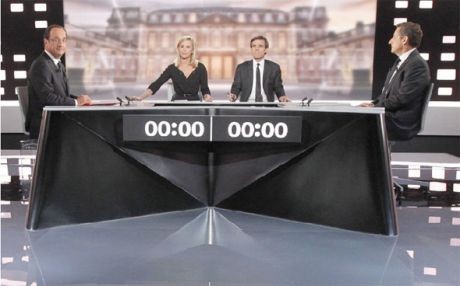 Le duel télévisé entre Nicolas Sarkozy et François Hollande - ảnh 1