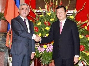 Le Président arménien reçu par les plus hauts dirigeants vietnamiens - ảnh 1