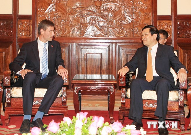 President Truong Tan Sang receives new Ambassadors - ảnh 1