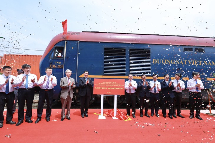 First freight train on Shijiazhuang-Yen Vien route arrives in Vietnam - ảnh 1