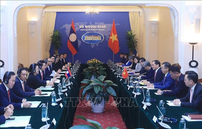 Vietnam, Laos convene 10th Foreign Ministerial Political Consultation Meeting - ảnh 1