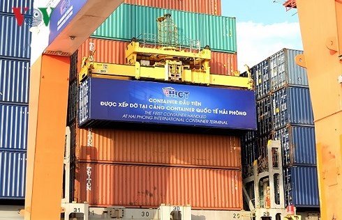 Hai Phong International Container Terminal welcomes first ship - ảnh 2