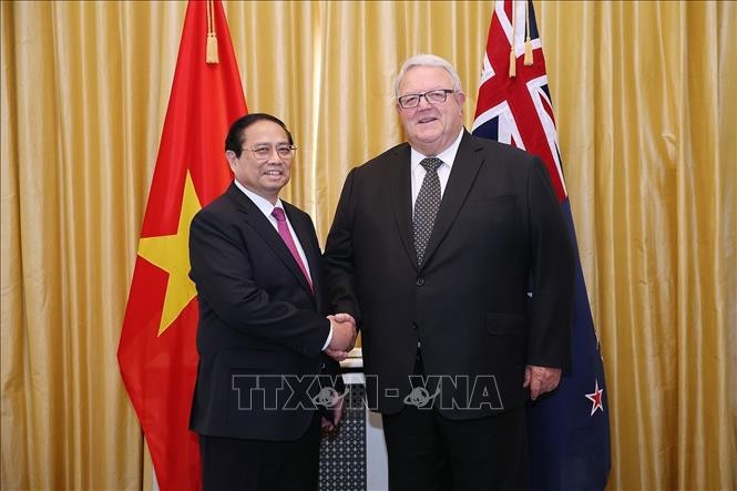 PM Pham Minh Chinh holds talks with Parliament Speaker, Governor-General of New Zealand - ảnh 1