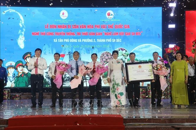 Sa Dec rice flour craft recognized as national intangible cultural heritage - ảnh 1