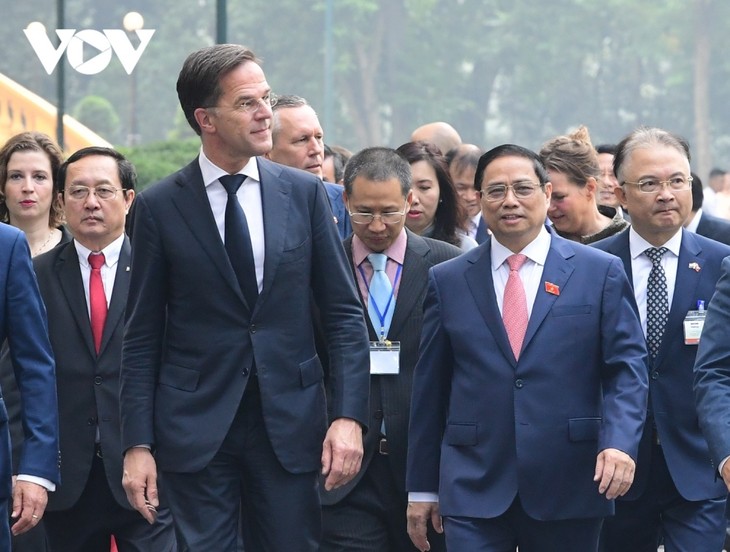 Toàn cảnh: Thủ tướng Phạm Minh Chính chủ trì Lễ đón chính thức Thủ tướng Hà Lan - ảnh 5