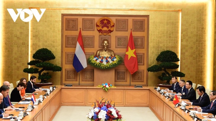 Toàn cảnh: Thủ tướng Phạm Minh Chính chủ trì Lễ đón chính thức Thủ tướng Hà Lan - ảnh 13