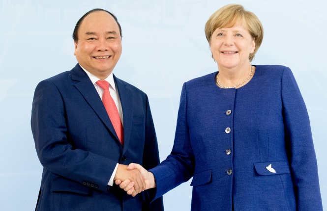 Entretien Nguyen Xuan Phuc-Angela Merkel - ảnh 1
