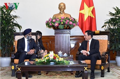 Pham Binh Minh reçoit le ministre canadien de la défense - ảnh 1