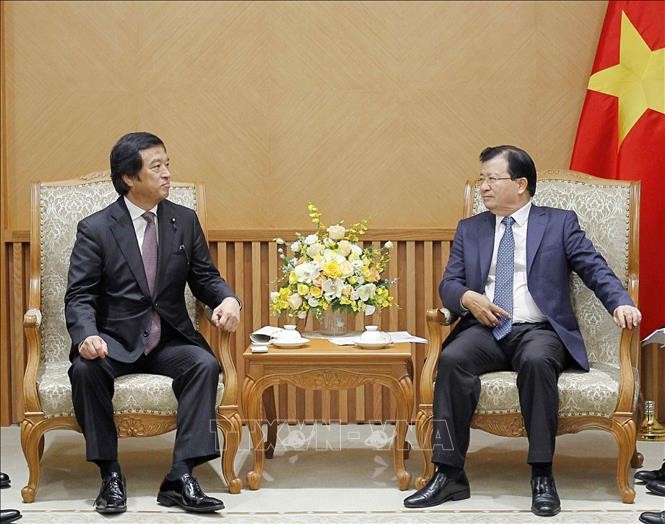 Le vice-Premier ministre Trinh Dinh Dung reçoit un ministre japonais - ảnh 1