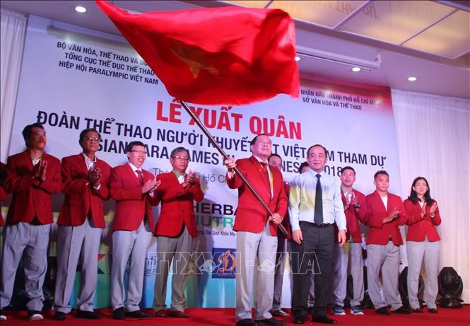 ASIAN Para Games 18: la délégation vietnamienne est arrivée en Indonésie - ảnh 1