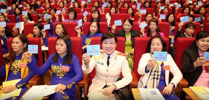 Treizième Congrès national de l'Union des femmes vietnamiennes: première journée - ảnh 1