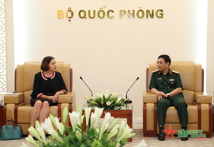 Ministro de Defensa de Vietnam recibe a saliente embajadora australiana - ảnh 1