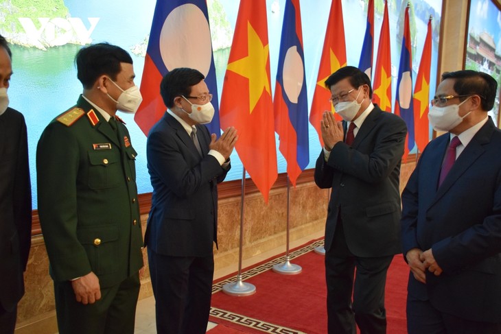 Hình ảnh lễ đón và hội đàm giữa lãnh đạo Việt Nam và Tổng Bí thư, Chủ tịch nước Lào - ảnh 12