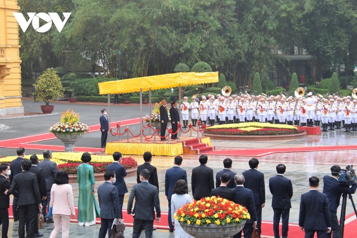 Lễ đón Thủ tướng Malaysia thăm chính thức Việt Nam - ảnh 6