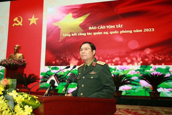 Chủ tịch nước Võ Văn Thưởng dự, chỉ đạo Hội nghị Quân chính toàn quân năm 2023 - ảnh 6