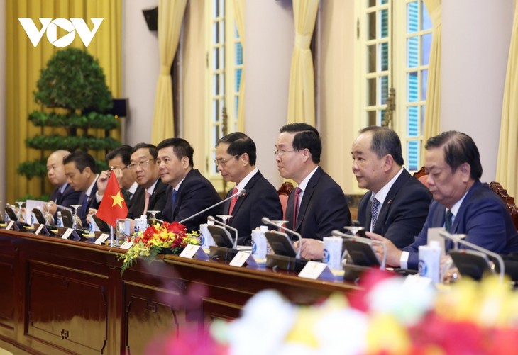 Toàn cảnh lễ đón Tổng thống Indonesia thăm cấp Nhà nước tới Việt Nam - ảnh 7