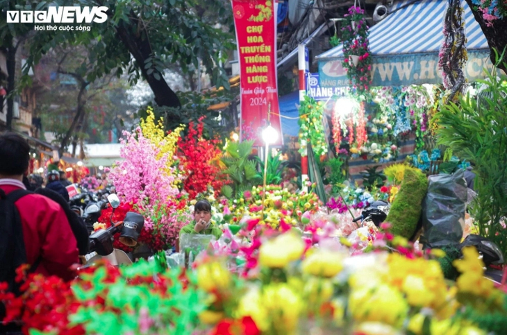 Người Hà Nội tấp nập đi chợ hoa Hàng Lược trước Tết ông Táo - ảnh 8
