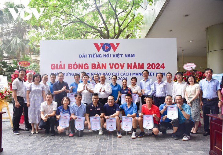 Sôi nổi Giải Bóng bàn VOV kỷ niệm 99 năm Ngày Báo chí Cách mạng Việt Nam - ảnh 9