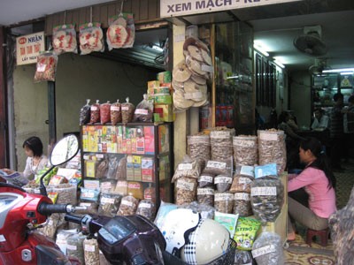 Lan Ong- jalan tempat menjual obat-obat timur tradisional di kota Hanoi - ảnh 1
