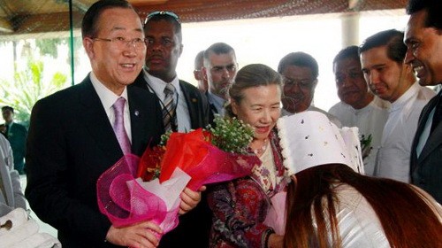 联合国秘书长潘基文访问缅甸  - ảnh 1