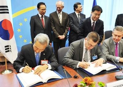 中韩启动自由贸易协定谈判 - ảnh 1