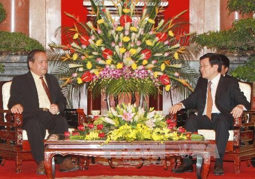 张晋创会见老挝内政部长坎班披拉冯 - ảnh 1