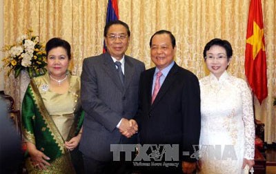 老挝人民革命党中央总书记、国家主席朱马利·赛雅贡访问胡志明市 - ảnh 1