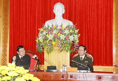 越南国家主席张晋创与公安部党委座谈 - ảnh 1