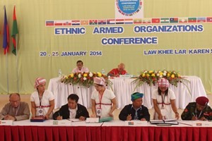 缅甸政府和少数民族武装组织起草停火协议 - ảnh 1