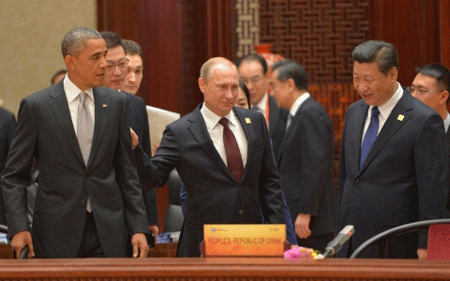 俄罗斯和美国总统出席APEC会议期间有过三次短暂会晤 - ảnh 1
