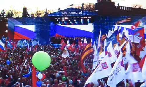 俄罗斯举行大型集会庆祝克里米亚入俄一周年 - ảnh 1