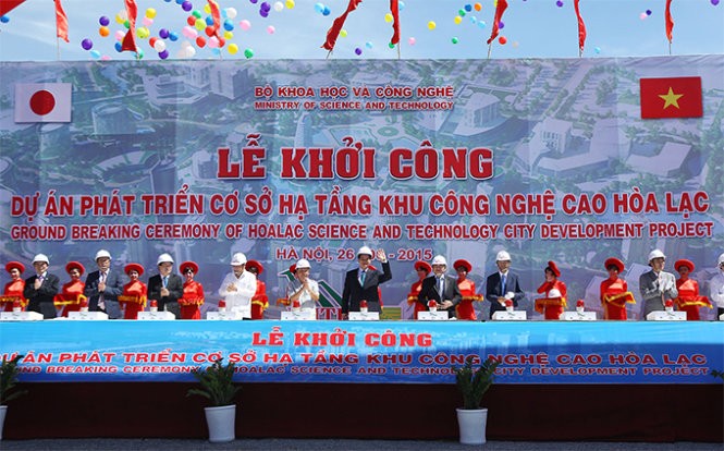 越南政府总理阮晋勇发布和乐高科技园区基础设施项目动工令 - ảnh 1