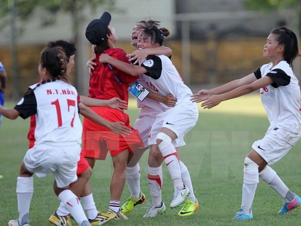越南女足喜获亚足联U14女足锦标赛东南亚地区冠军 - ảnh 1