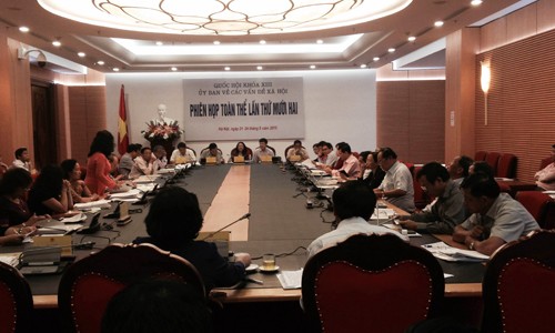 越南国会社会问题委员会向老年人和残疾人法律政策落实情况监督报告提供意见 - ảnh 1