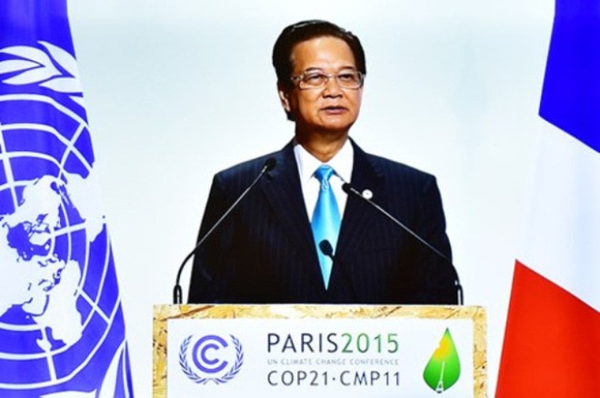 阮晋勇在COP 21发表讲话 - ảnh 1