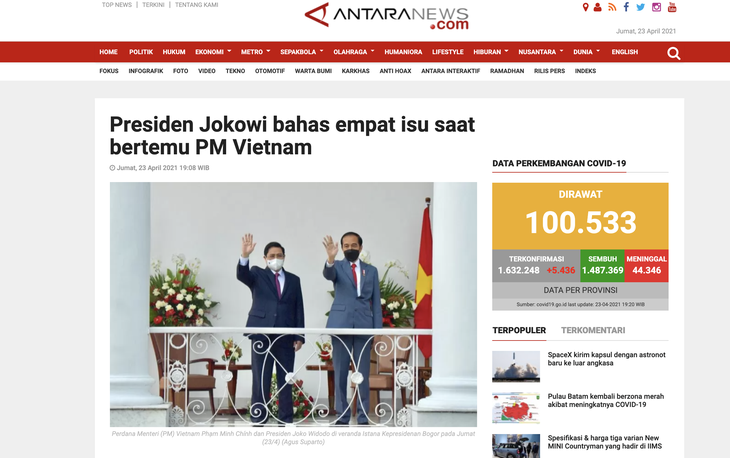 国际媒体：越南新领导班子将推动与印度尼西亚的建立战略伙伴关系 - ảnh 1