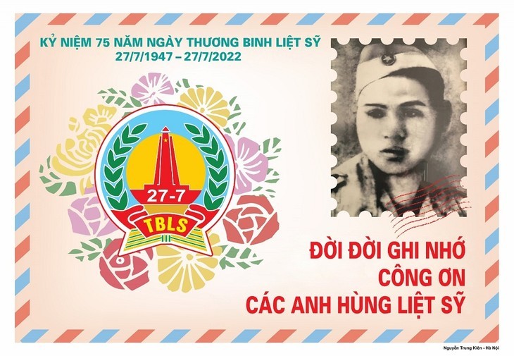 越南荣军烈士节75周年宣传画 - ảnh 13