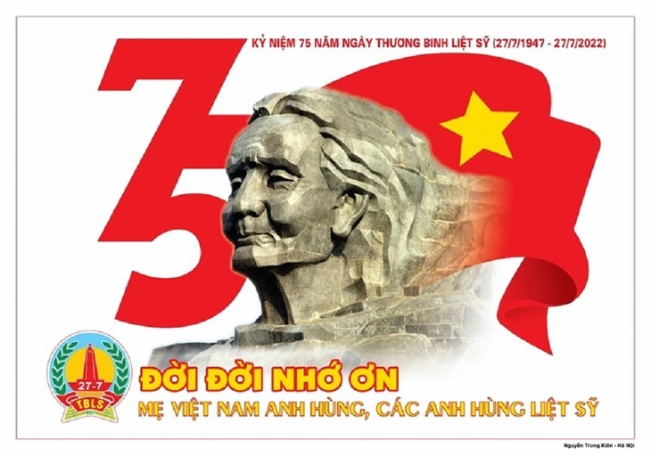 越南荣军烈士节75周年宣传画 - ảnh 6