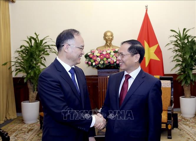 越南外交部长裴青山会见中国外交部部长助理农融 - ảnh 1
