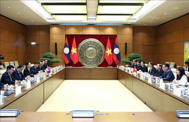 越南与老挝国会加强立法研究、信息和文件等领域合作 - ảnh 1