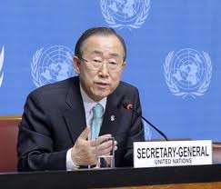 Sekjen PBB Ban Ki-moon mencela negara-negara pemasok senjata kepada Suriah - ảnh 1