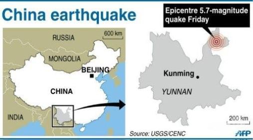 Jumlah korban yang tewas dalam gempa bumi di Tiongkok mencapai 80 orang - ảnh 1