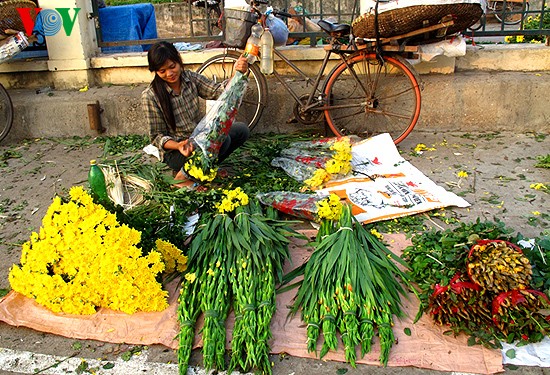 Pasar bunga Quang An yang ramai - ảnh 7
