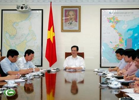 PM Nguyen Tan Dung melakukan temu kerja dengan pimpinan provinsi Lai Chau - ảnh 1